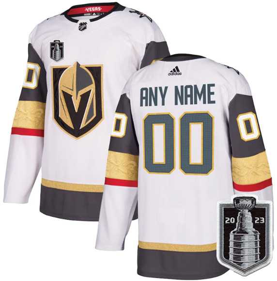 Mens Vegas Golden Knights Active Player Custom White 2023 Stanley Cup Final Stitched Jersey